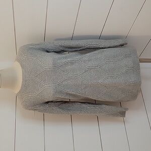 J JILL xs grey oversized crew neck sweater